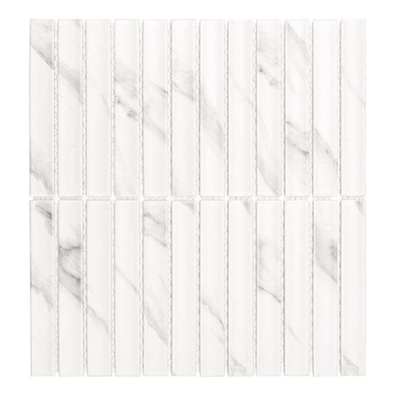 KITKAT White Carrara mat Keramická mozaika DUNIN (29,3x29,7cm/1ks)