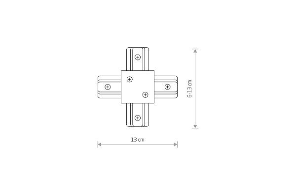 8837 PROFILE RECESSED X CONNECTOR NOW [7]